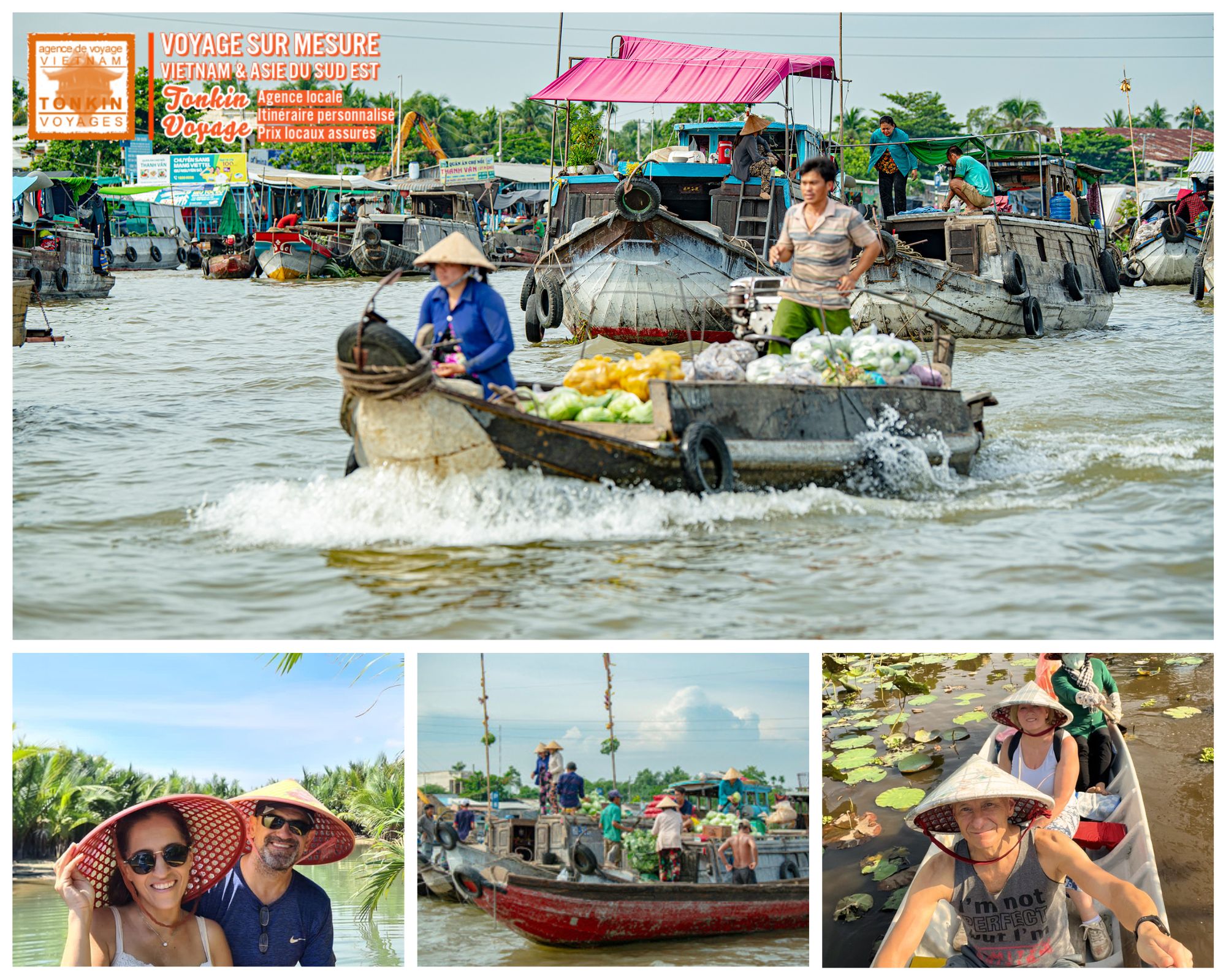 Les plus beaux endroits au Vietnam &agrave; visiter le delta du M&eacute;kong